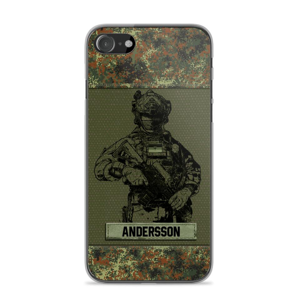 Personalized German Soldier Camo Phone Case Printed 22JUL-HC23