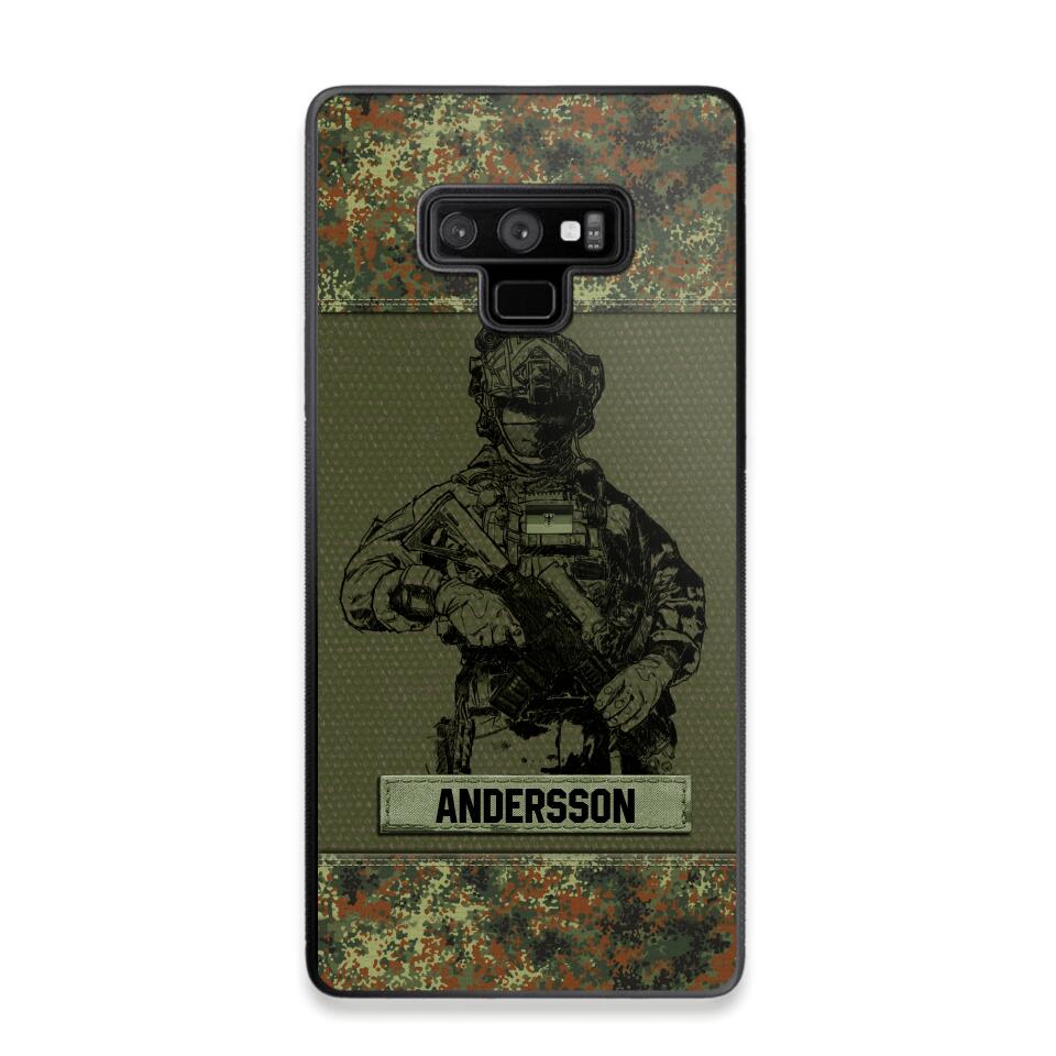 Personalized German Soldier Camo Phone Case Printed 22JUL-HC23