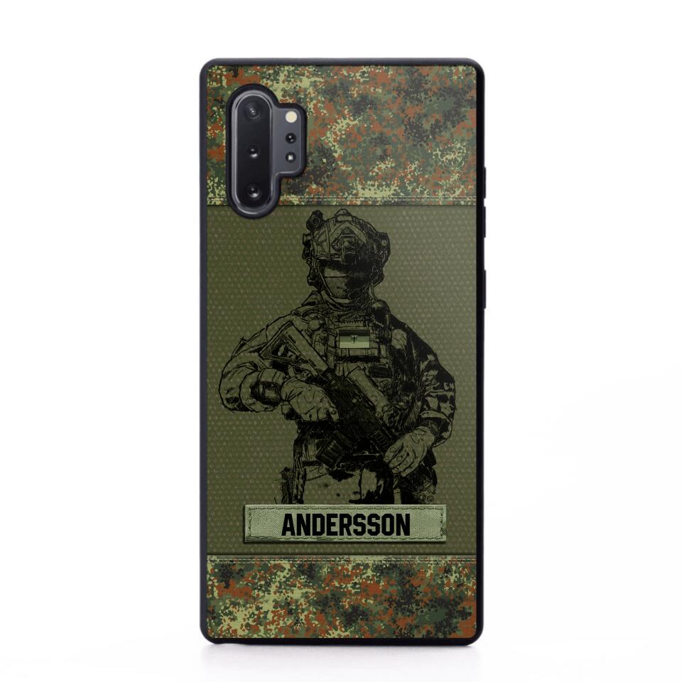 Personalized German Soldier Camo Phone Case Printed 22JUL-HC23