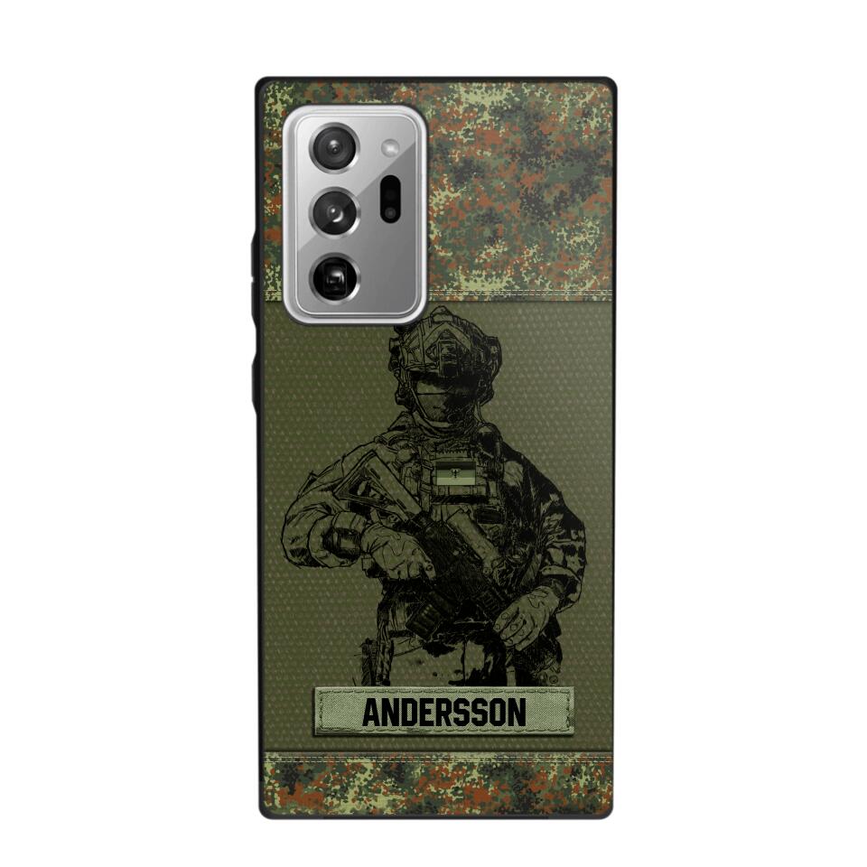 Personalized German Soldier Camo Phone Case Printed 22JUL-HC23