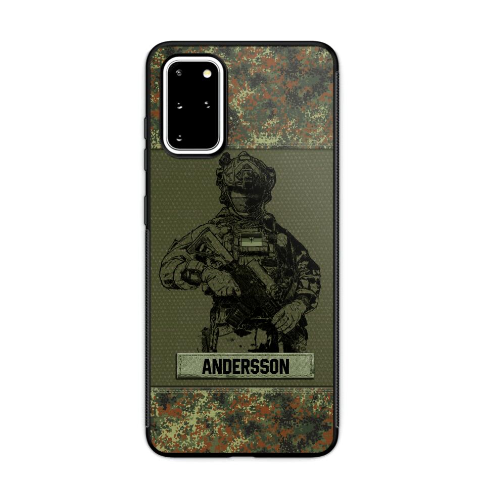 Personalized German Soldier Camo Phone Case Printed 22JUL-HC23