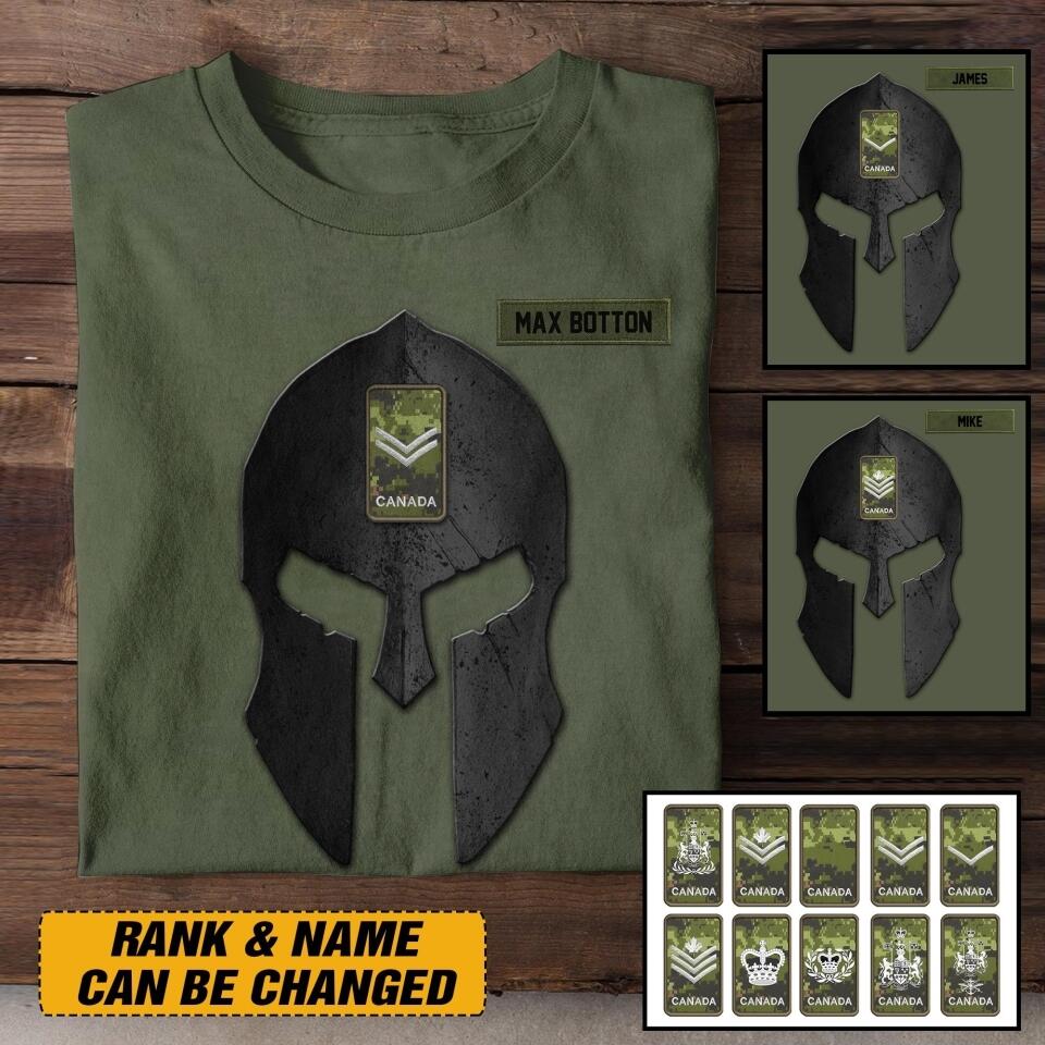 Personalized Canadian Soldier/Veterans Tshirt Printed 22JUL-HY24