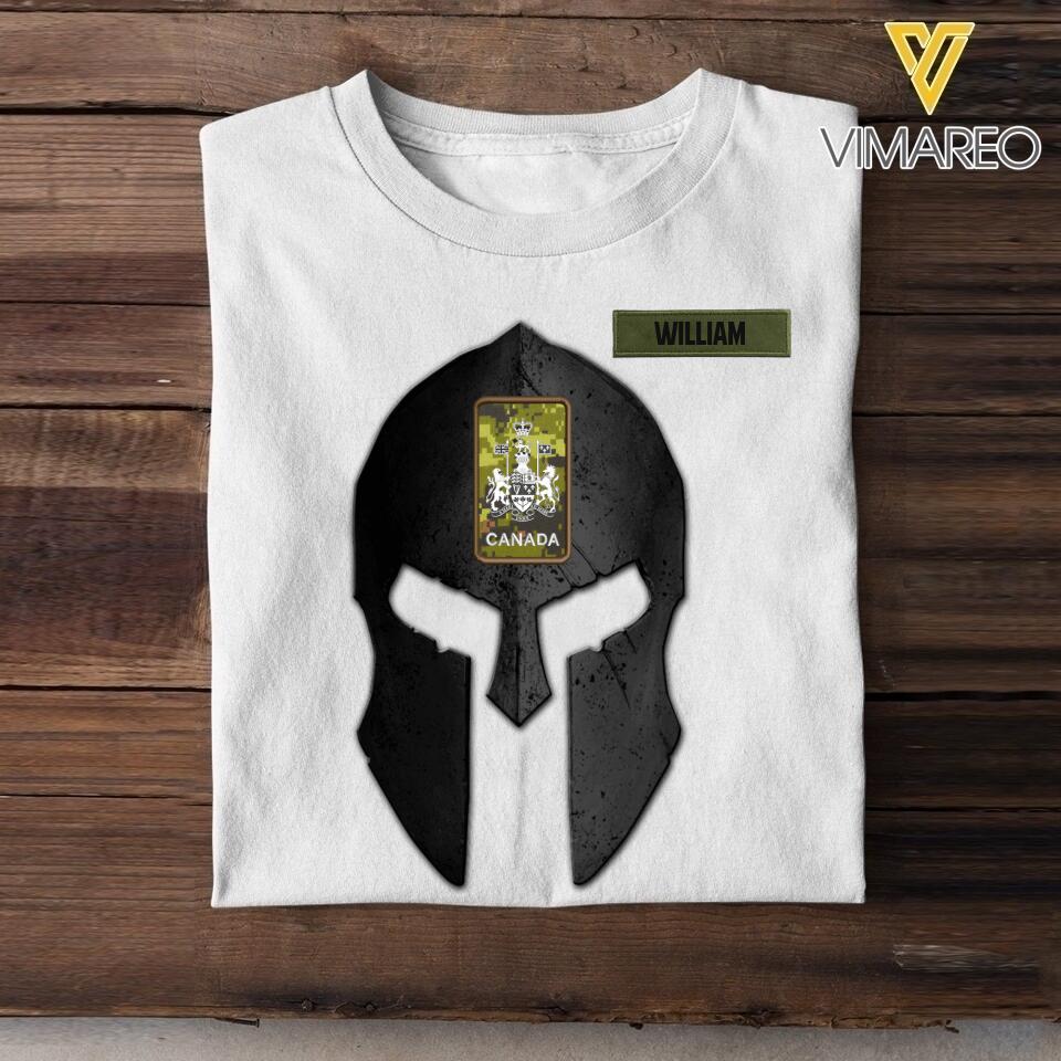 Personalized Canadian Soldier/Veterans Tshirt Printed 22JUL-HY24