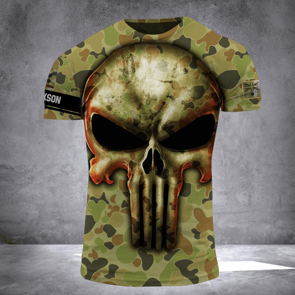 Personalized Australian Veteran/ Solider Camo Sku Tshirt or Hoodie 3D Printed QTDT2406