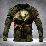 Personalized Finnish Veteran/ Solider Camo Sku Tshirt or Hoodie 3D Printed QTDT2406