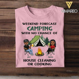 Personalized Weekend Forecast Camping With No Chane of House Cleaning Or Cooking Tshirt QTHC2406
