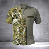 Personalized Australian Soldier/Veterans Polo Shirt Printed 22JUL-HQ24