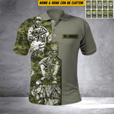 Personalized Canadian Soldier/Veterans Polo Shirt Printed 22JUL-HQ24