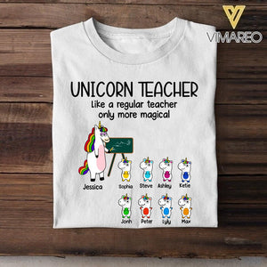 Personalized Unicorn Teacher Tshirt 22JUL-DT24