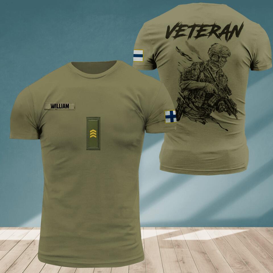 Personalized Finish Veterans/Soldier Tshirt 3D Printed QTDT2706