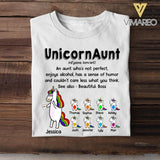 Personalized Unicorn Aunt And Kid Tshirt Printed 22JUL-HY27