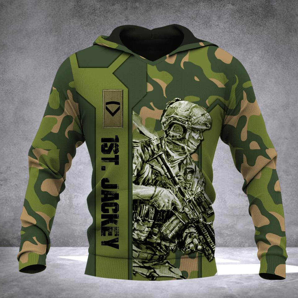 DH Personalized Norwegian Soldier Hoodie 3D Printed DT2706