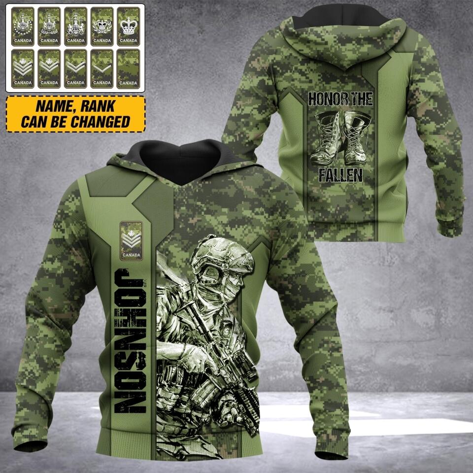 DH Personalized Canadian Soldier Hoodie 3D Printed DT2706