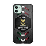 Personalized Italian Soldier Phone Case Printed 22JUL-HQ27