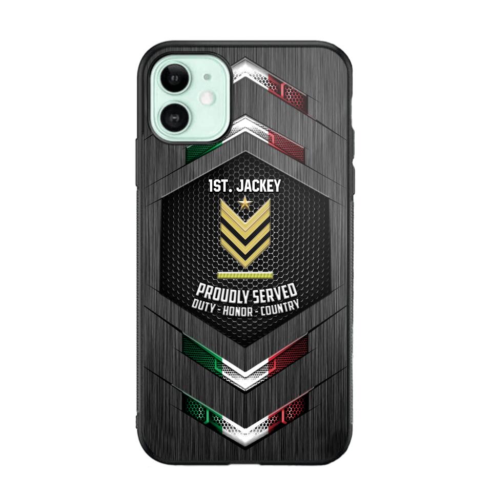 Personalized Italian Soldier Phone Case Printed 22JUL-HQ27