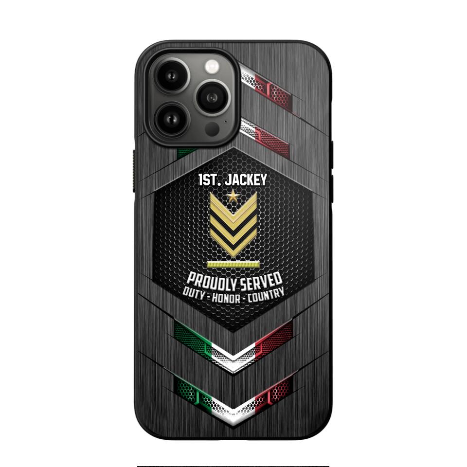 Personalized Italian Soldier Phone Case Printed 22JUL-HQ27