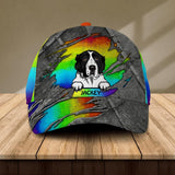 Personalized Tear Dog LGBT Flag Cap Printed NQDT2806