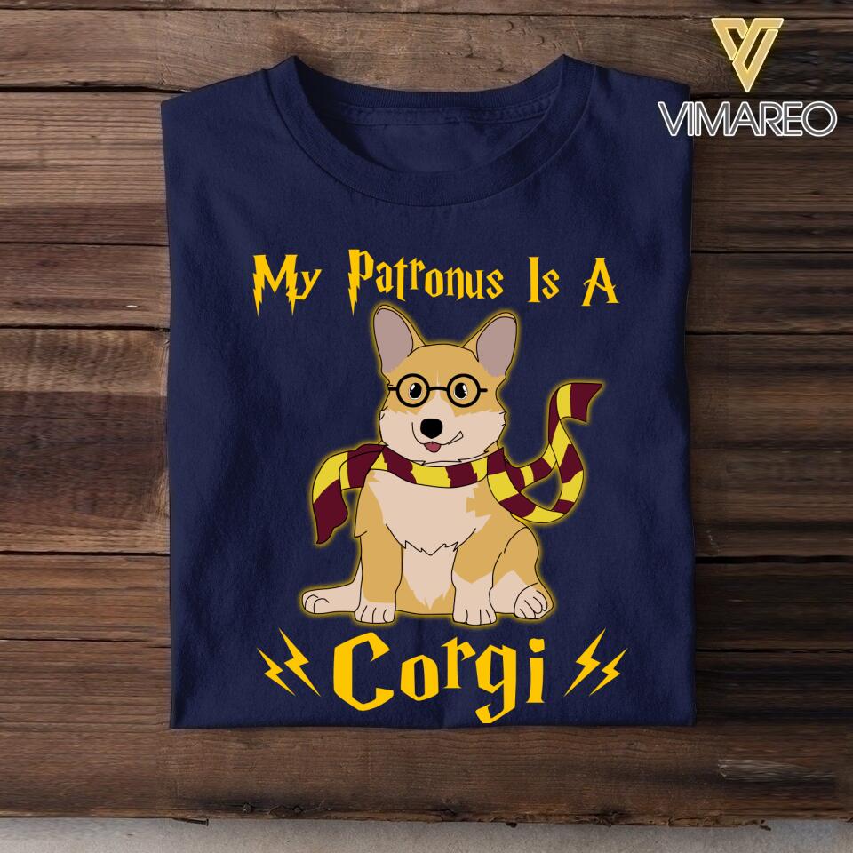 Personalized My Patronus Is A Corgi Upload Photo Tshirt Printed QTDT2906