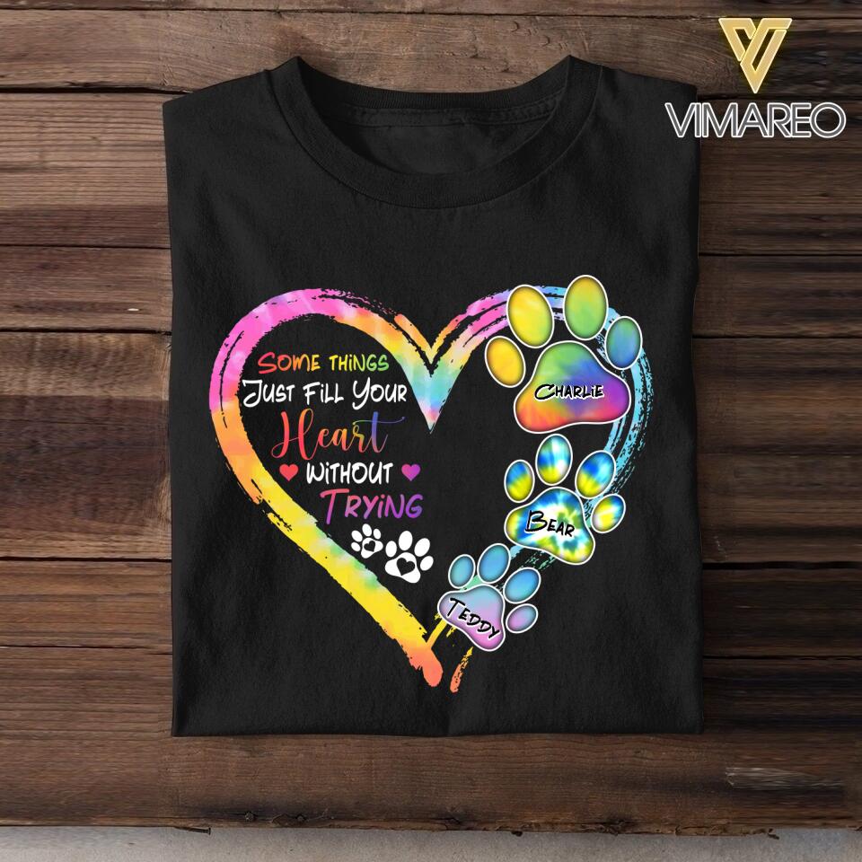 Personalized Somethings Just Fill Your Heart Without  Trying Tshirt Printed NQDT2906