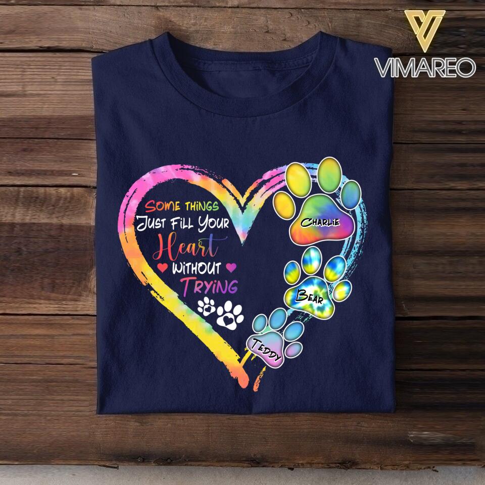 Personalized Somethings Just Fill Your Heart Without  Trying Tshirt Printed NQDT2906