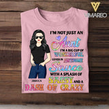 Personalized Aunt Wonderful Awesome Sassy Dash Of Crazy Tshirt Printed NQDT3006