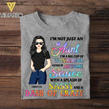 Personalized Aunt Wonderful Awesome Sassy Dash Of Crazy Tshirt Printed NQDT3006
