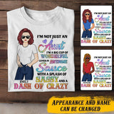 Personalized Aunt Wonderful Awesome Sassy Dash Of Crazy Tshirt Printed NQDT3006