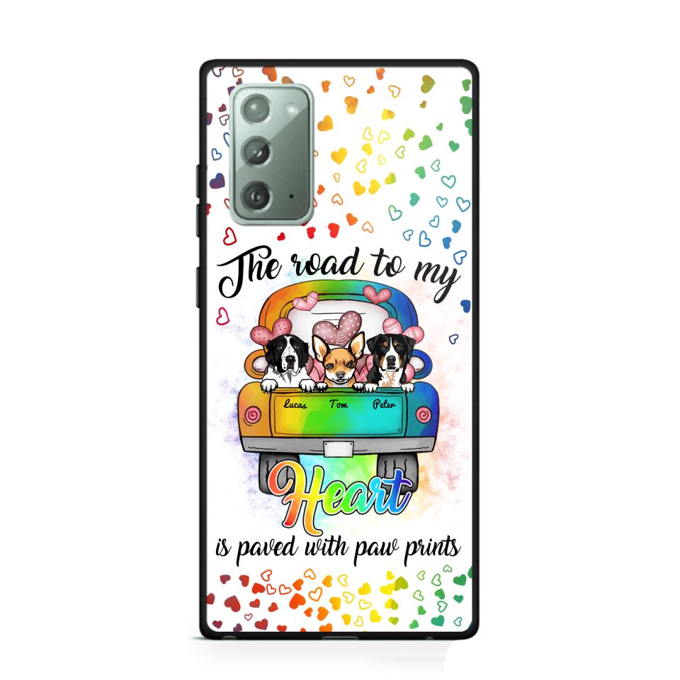 Personalized The Road To My Heart is Paved With Paw Prints Dog Phonecase NQDT3006
