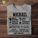 Personalized Danish Soldier/Veterans Tshirt Printed 22JUL-DT30
