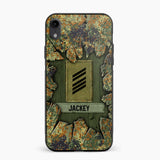 Personalized German Soldier Camo Phone Case Printed 22JUL-DT30