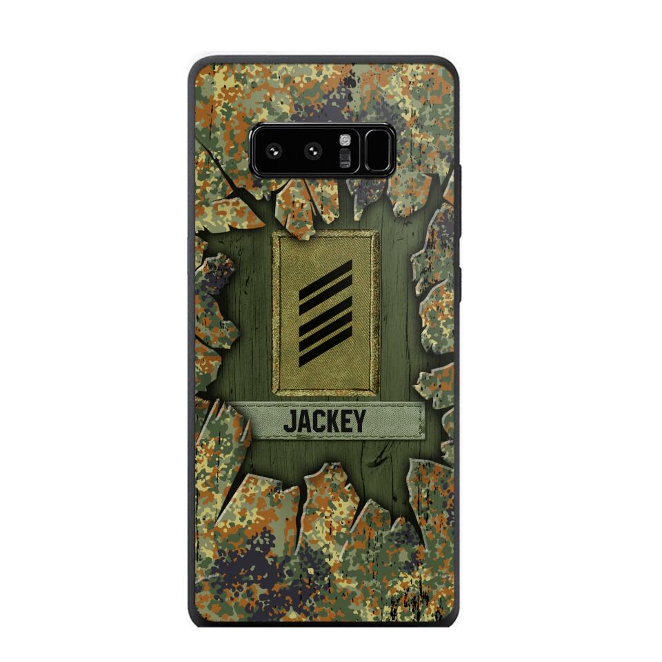 Personalized German Soldier Camo Phone Case Printed 22JUL-DT30