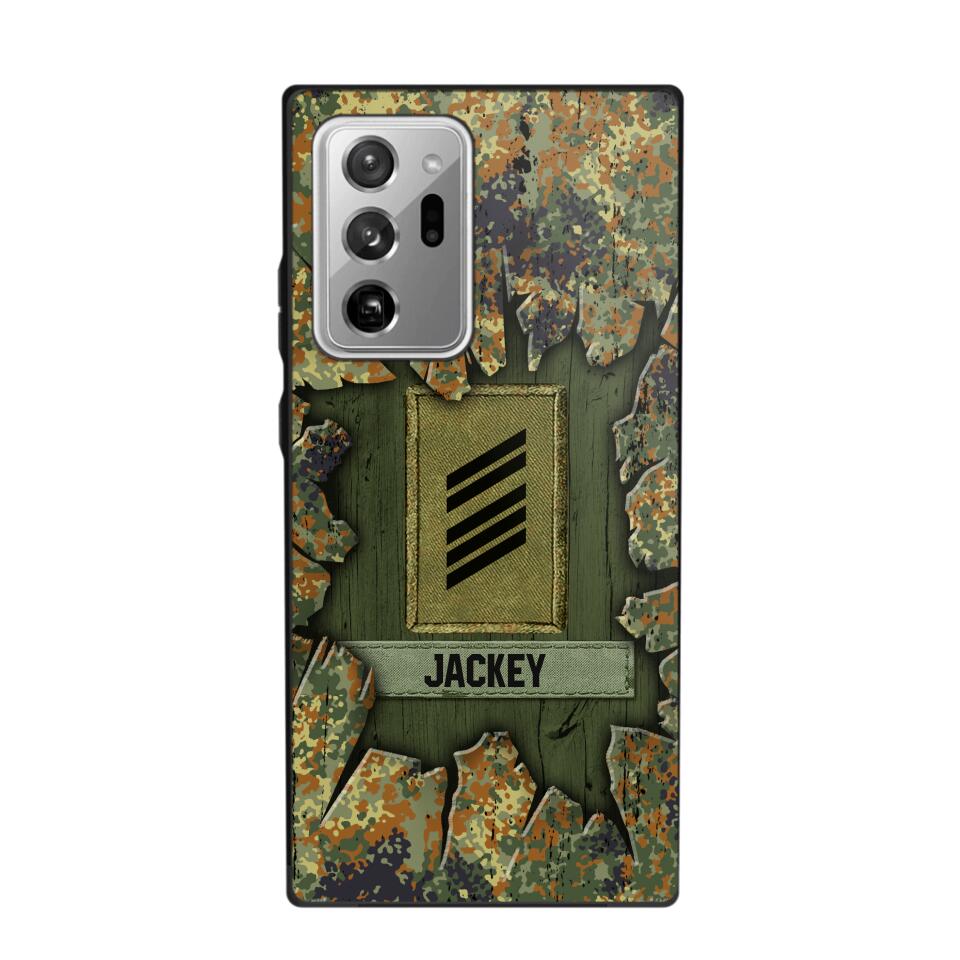 Personalized German Soldier Camo Phone Case Printed 22JUL-DT30