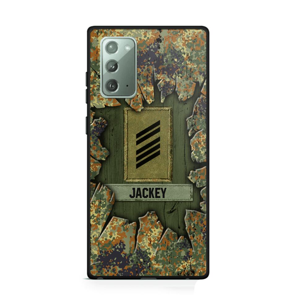 Personalized German Soldier Camo Phone Case Printed 22JUL-DT30