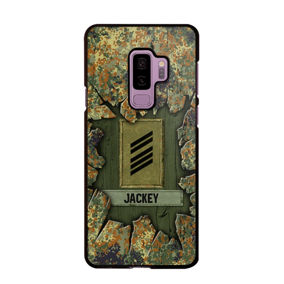 Personalized German Soldier Camo Phone Case Printed 22JUL-DT30