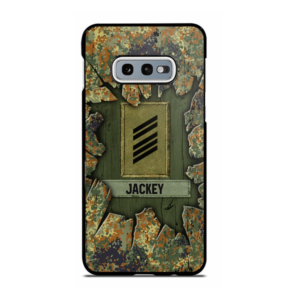 Personalized German Soldier Camo Phone Case Printed 22JUL-DT30