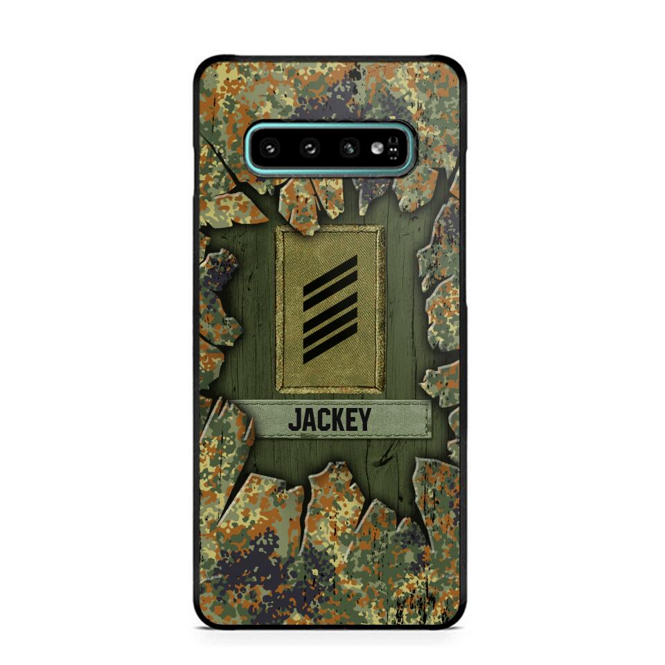 Personalized German Soldier Camo Phone Case Printed 22JUL-DT30