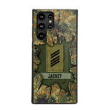 Personalized German Soldier Camo Phone Case Printed 22JUL-DT30