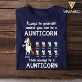 Personalized Aunticorn Kid Name Criss Cross Tank Or Tshirt Printed QTHC0207