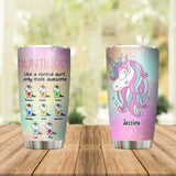 Personalized Aunticorn & Kid Tumbler Printed 22JUY-HC02