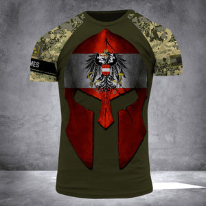 Personalized Austrian Veteran Camo Sku Tshirt or Hoodie 3D Printed QTDT0407