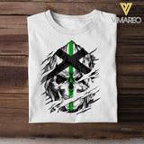 Personalized Green Line Military US States Tshirt Printed QTDT0407