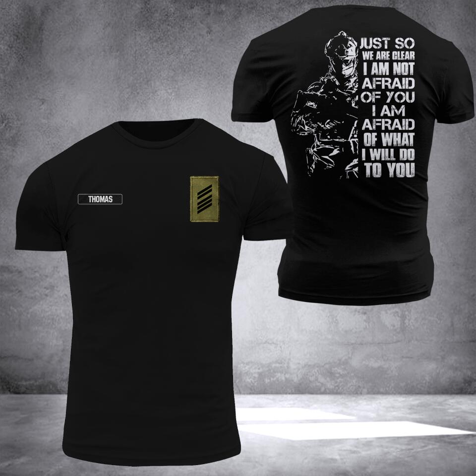 DH Personalized German Veterans/Soldier Tshirt 3D Printed DT0407