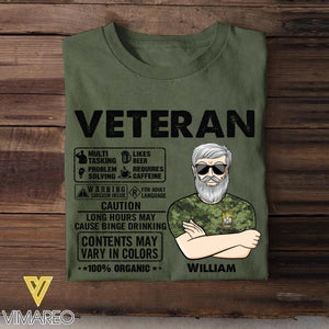 Personalized Canadian Veterans/Soldier Tshirt Printed 22JUY-HC06