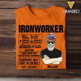 Personalized Ironworker Tshirt Printed 22JUY-DT06