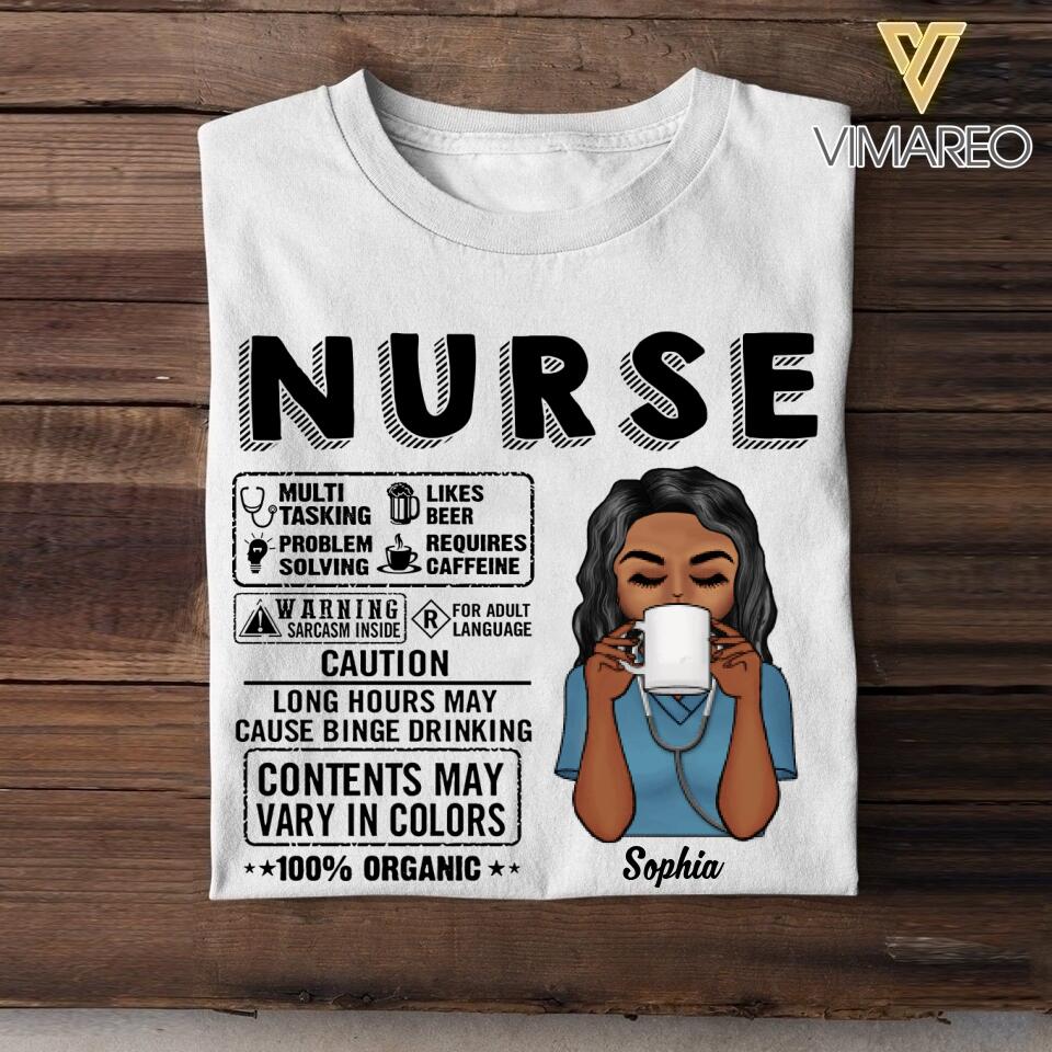 Personalized Nurrse Tshirt Printed 22JUY-HY06