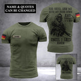Personalized German Army Veterans/Soldier Tshirt 3D Printed QTHC0607
