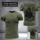 Personalized UK Army Veterans/Soldier Tshirt 3D Printed QTHC0607