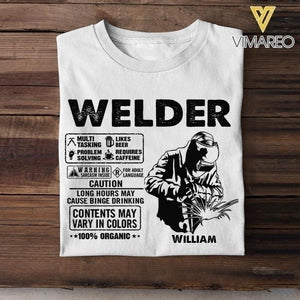 Personalized Welder Tshirt Printed 22JUY-HC07