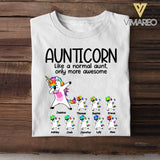 Personalized Aunticorn Like A Normal Aunt, Only More Awesome Tshirt Printed NQDT0607