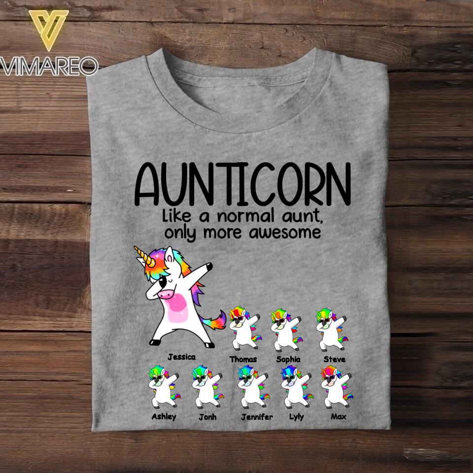 Personalized Aunticorn Like A Normal Aunt, Only More Awesome Tshirt Printed NQDT0607
